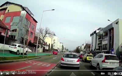 Polițiștii l-au găsit și amendat pe șoferul care a condus un SUV pe pista de biciclete de pe Calea Dumbrăvii: se grăbea să ridice biciclete electrice de la magazin