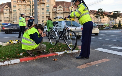 La Sibiu a mai murit un biciclist într-un sens giratoriu. Cine împarte vina?