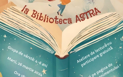 Ora de poveste la Biblioteca Astra: copiii cu vârste cuprinse între 4 și 12 ani sunt invitați să participe la ateliere gratuite de lectură