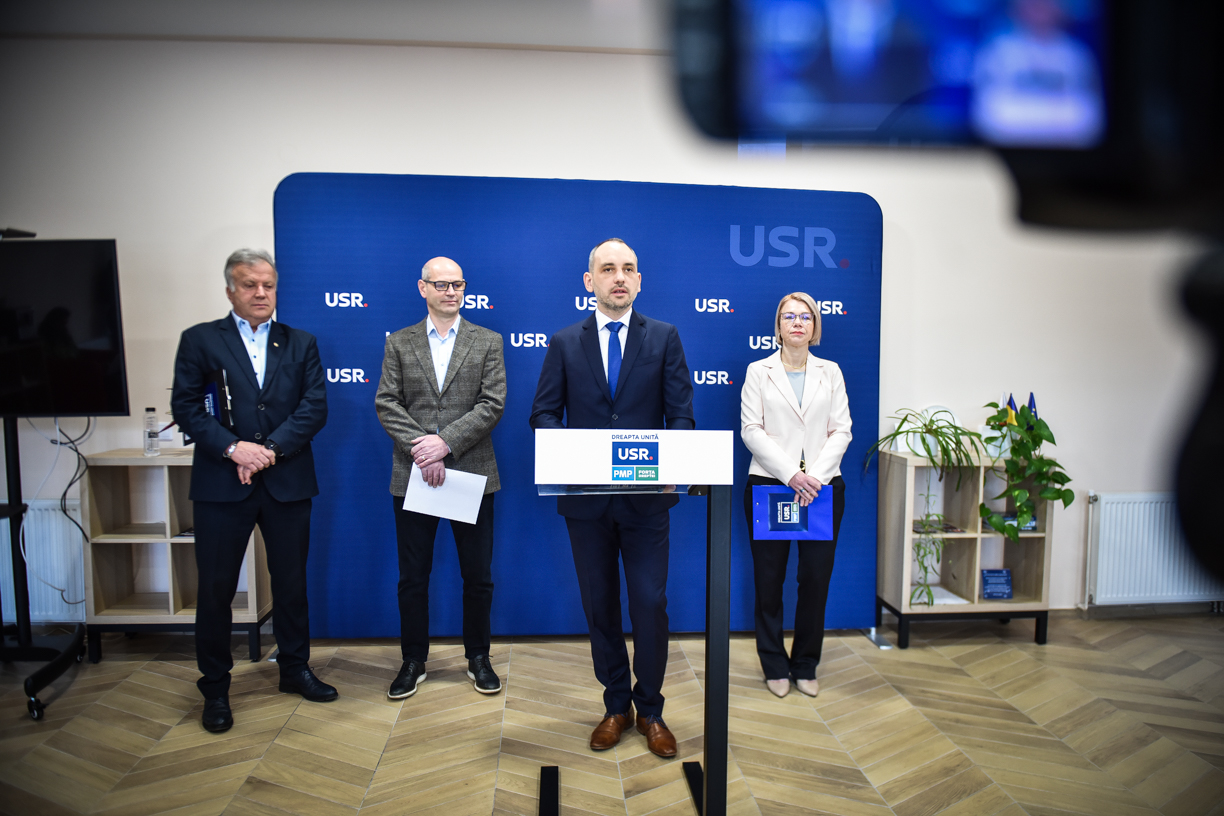 ADU Sibiu și-a prezentat candidații deciși la București. Pe lângă Primăria Sibiu și CJ, Dreapta Unită merge pe mâna candidaților USR și la Cisnădie și Șelimbăr