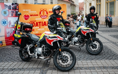 Două motociclete BMW au intrat în dotarea SMURD Sibiu. Vor fi folosite la intervenții de urgență în zonele urbane aglomerate