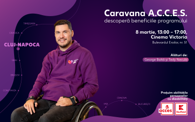 Kaufland România a lansat Caravana A.C.C.E.S., alături de George Baltă și Tedy Necula. Împreună promovează incluziunea și oportunitățile de muncă pentru persoanele cu dizabilități în toată țara