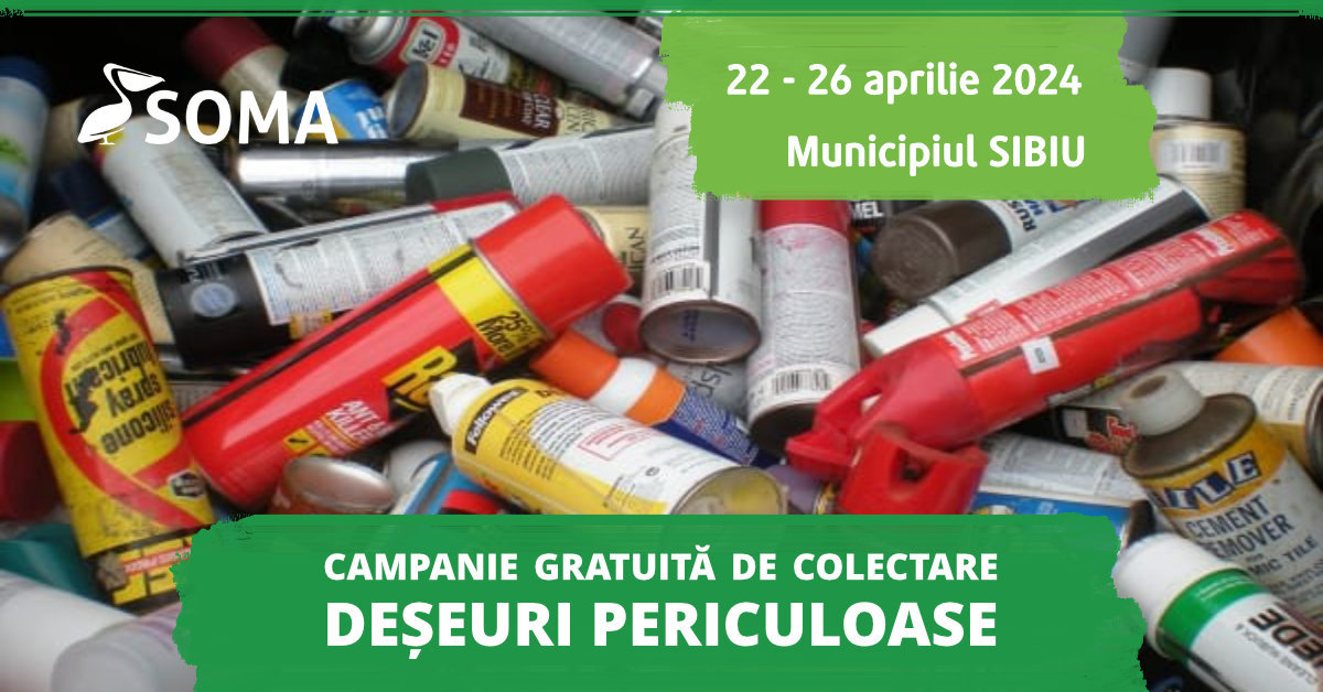 Aprilie 2024: Soma organizează o nouă campanie de colectare a deșeurilor periculoase