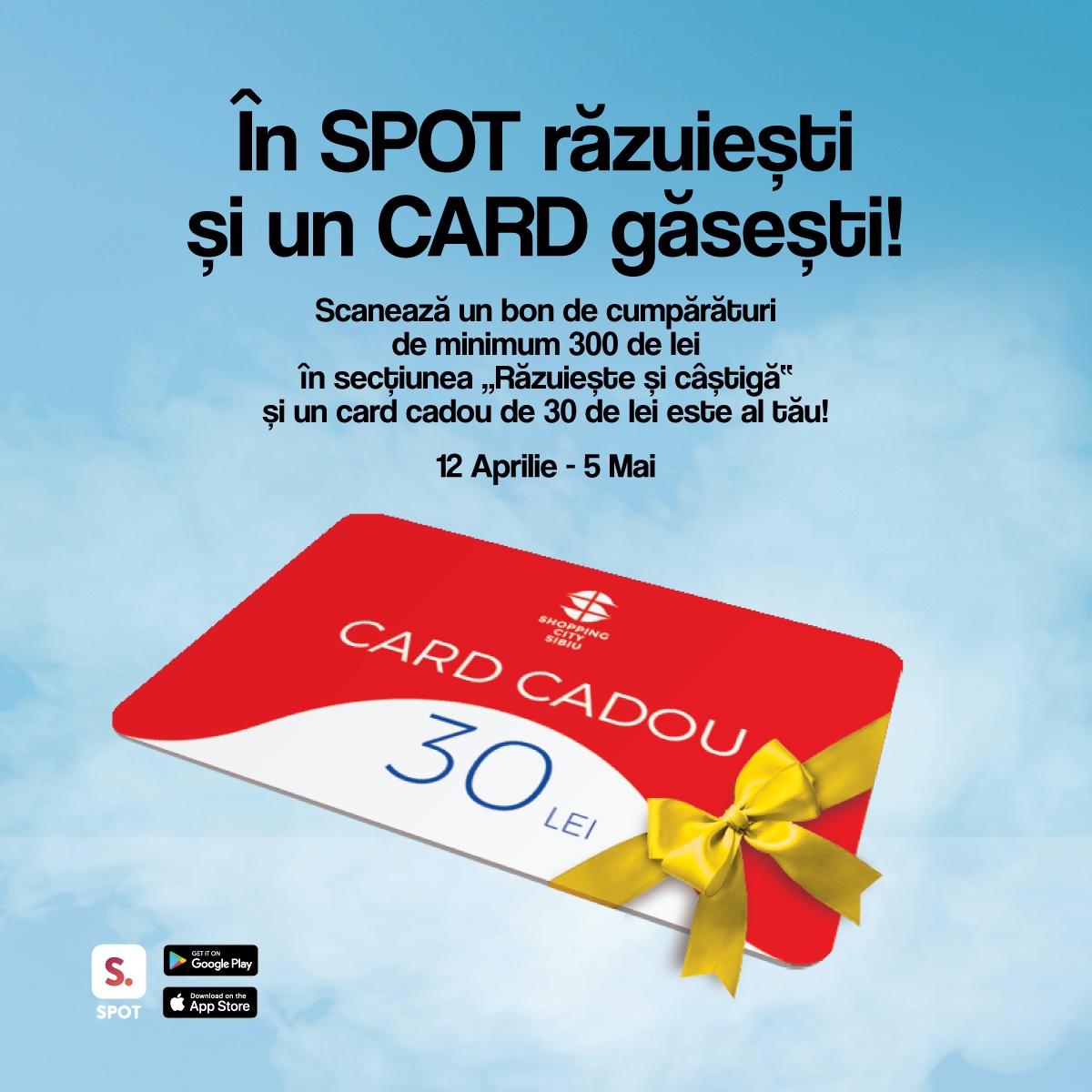Shopping City Sibiu sărbătorește Paștele cu premii pentru utilizatorii aplicației SPOT