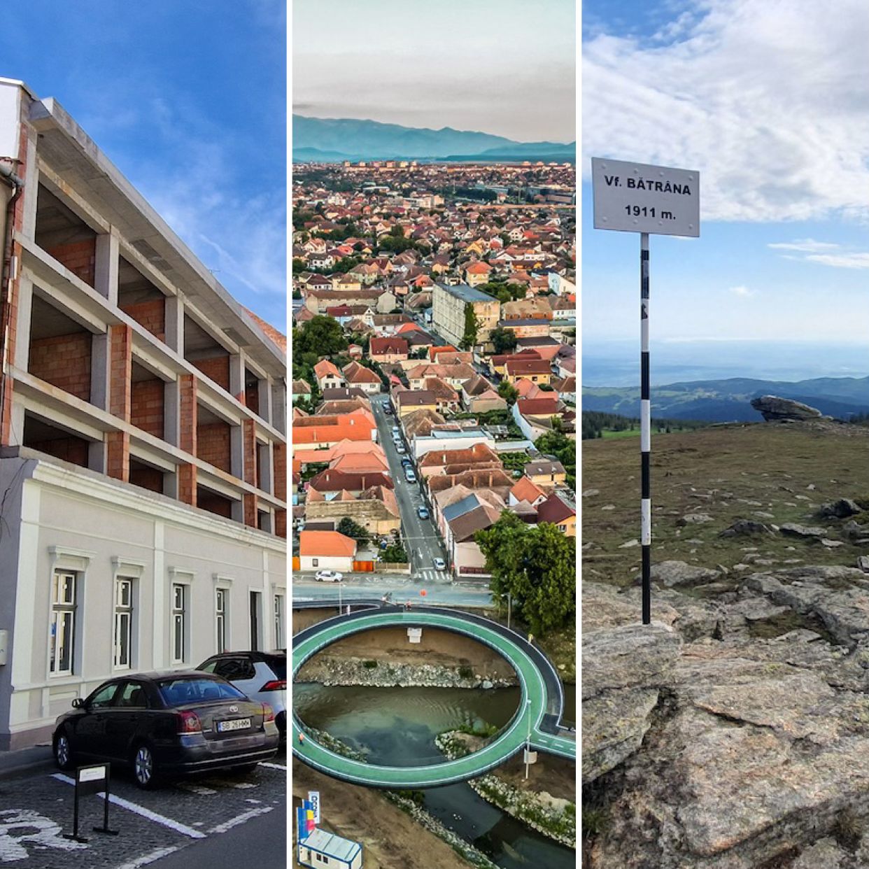Prima clădire cu fațadă de sticlă din centrul istoric al Sibiului, punct de belvedere deasupra Păltinișului și demolare de clădiri ridicate fără autorizație
