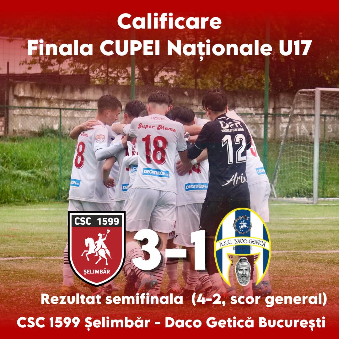 Fotbaliștii sub 17 ani de la CSC Șelimbăr s-au calificat în finala Cupei Naționale. Vor juca cu FC Player București
