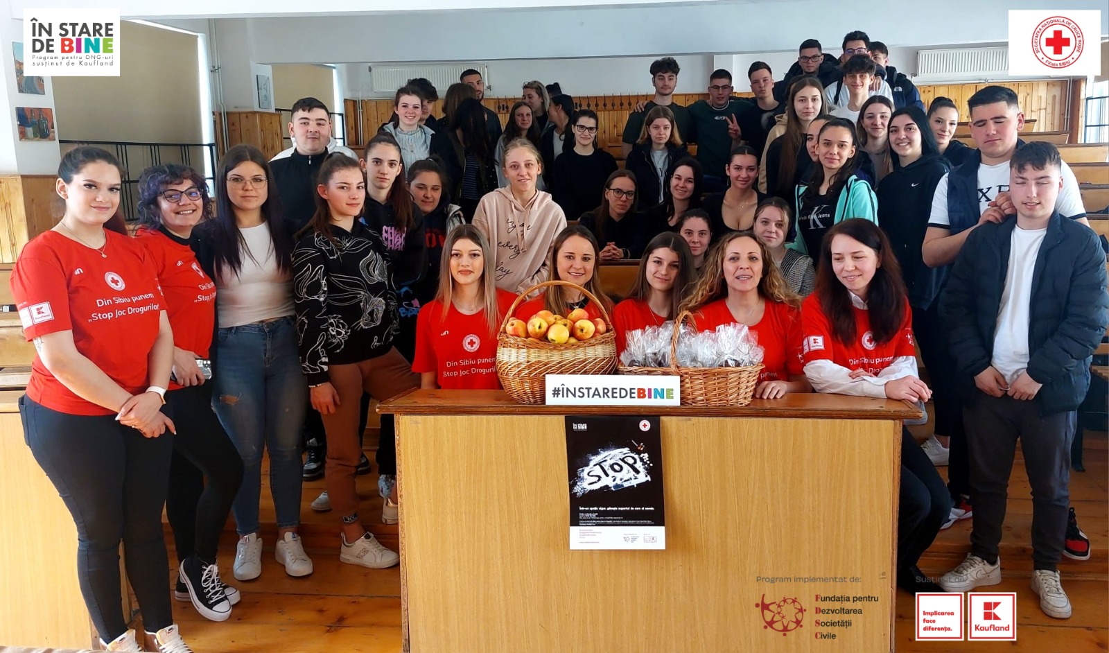 Proiect „Din Sibiu Punem Stop Joc Drogurilor”: Crucea Roșie pune la dispoziția adolescenților un număr de WhatsApp unde pot discuta despre probleme legate de droguri și bullying