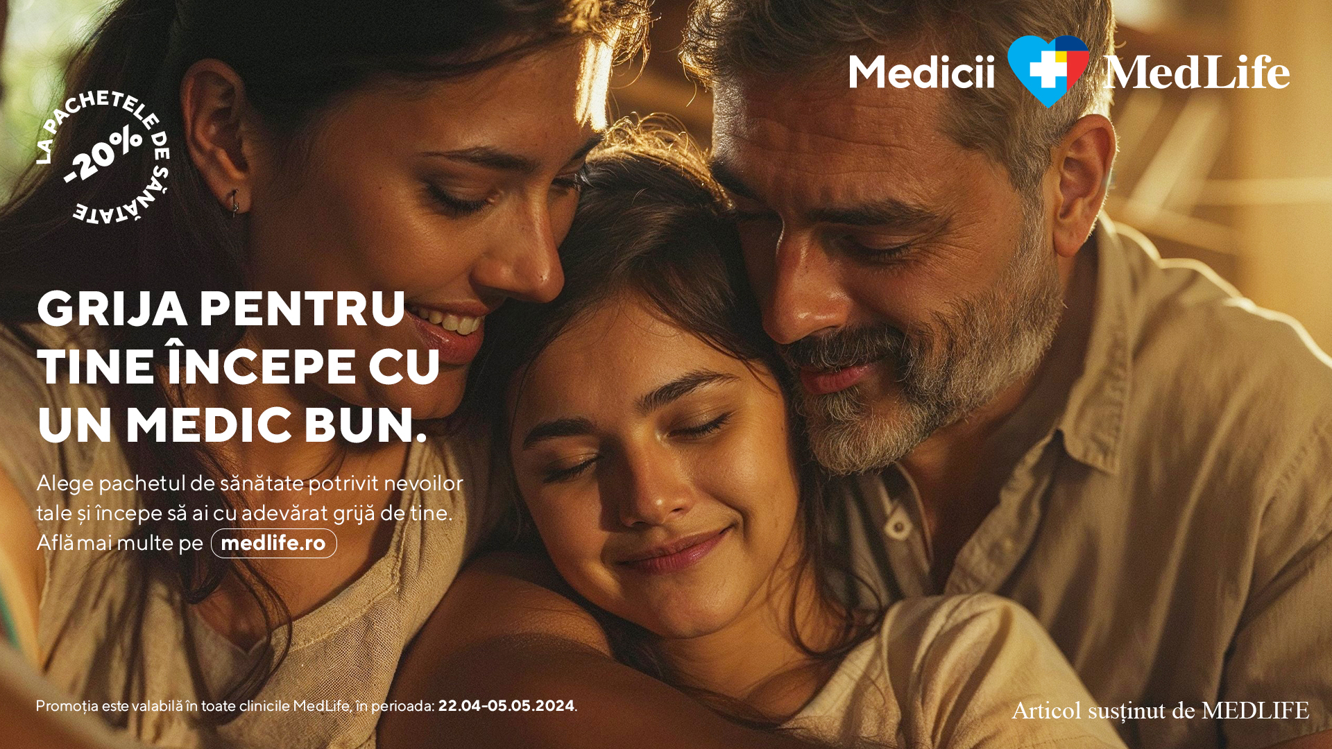 De sărbători, MedLife ți-a pregătit oferte speciale pentru pachetele de sănătate. Întâmpină Paștele cu bucurie și o stare de bine