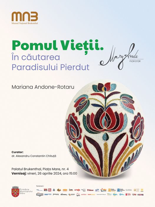 Icoane pe ouă de struţ încondeiate cu foiţă de aur şi argint, într-o expoziţie inedită la Muzeul Brukenthal