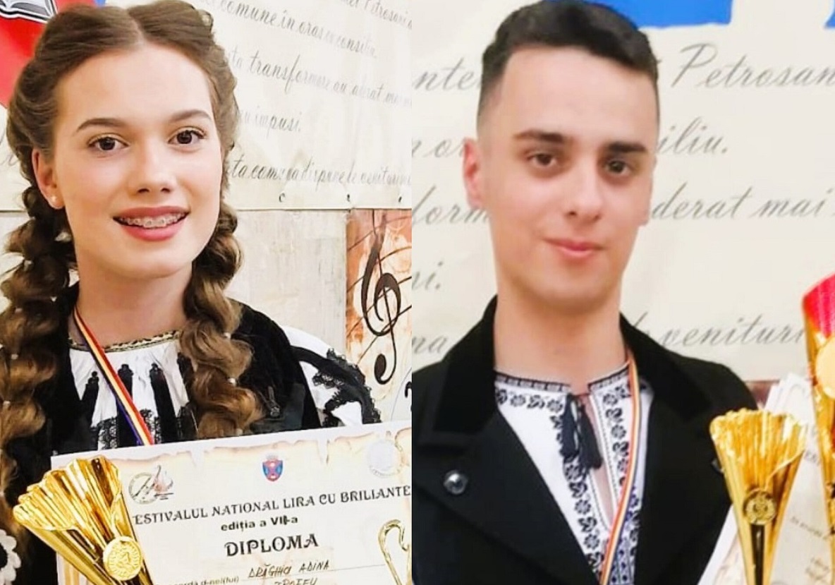 Adina și Gabriel sunt tinerii sibieni laureați ai Festivalului Naţional Lira cu briliante