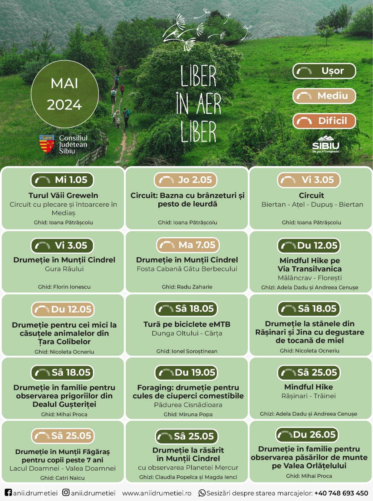 Programul Anii Drumeției pentru luna mai