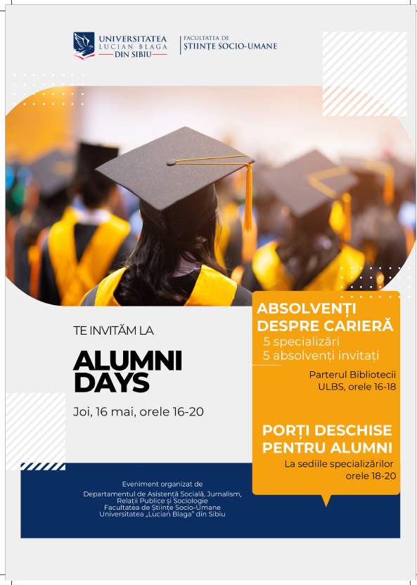 „Alumni days” la ULBS: absolvenții vorbesc despre cariera construită în domeniul pe care l-au studiat la Sibiu