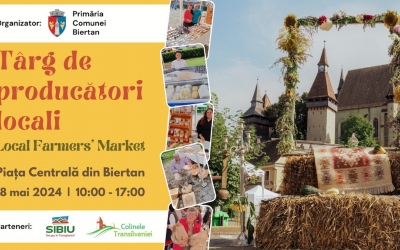 Târg de producători locali sâmbătă, la Biertan: produse tradiționale, obiecte de artizanat create manual și oportunitate de a cunoaște producătorii