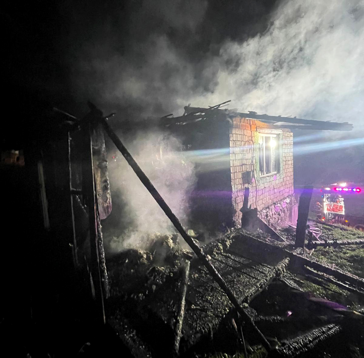 Incendiu la o casă din Jina din cauza unui scurtcircuit