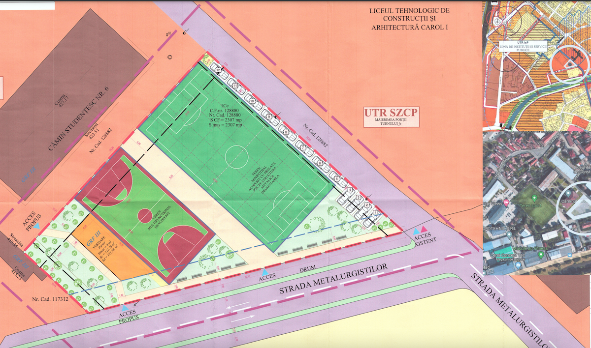 ULBS face două noi terenuri de sport și un vestiar lângă Căminul 6. Unul va fi acoperit