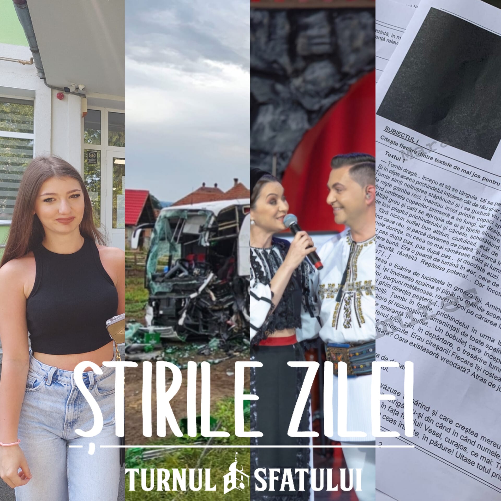 Știrile zilei - 25 iunie. Șoferul autocarului din accidentul de luni este văzut ca un erou, Evaluarea Națională cu subiecte rezolvate și impresii și Junii Sibiului fuzionează cu Sala Transilvania