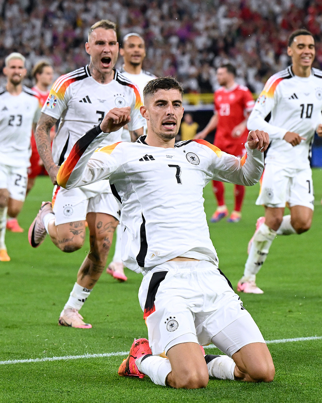 EURO 2024: Germania s-a calificat în sferturi, după 2-0 cu Danemarca. Meci spectaculos, cu trei goluri anulate