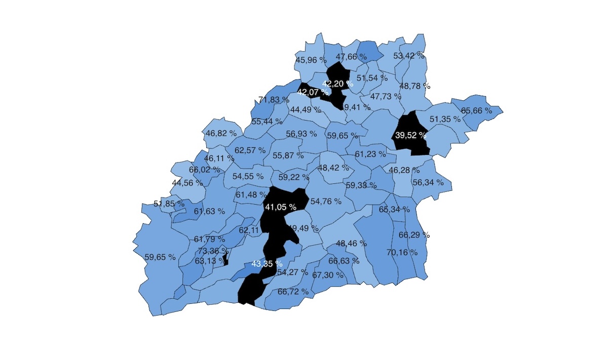 Agnita, Sibiu, Mediaș, Copșa și Cisnădie. Localitățile din județ cu cea mai slabă prezență la vot