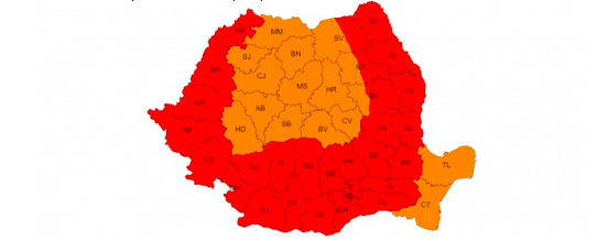 Cod roșu de caniculă în cea mai mare parte a țării. Temperatura urcă în week-end până la 41 de grade Celsius