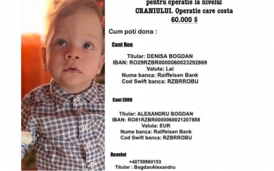 Evenimente caritabile în weekend la Arpașu de Jos, pentru Mattias, băiețelul care suferă de craniostenoză. Operația salvatoare în America costă 60.000 de dolari