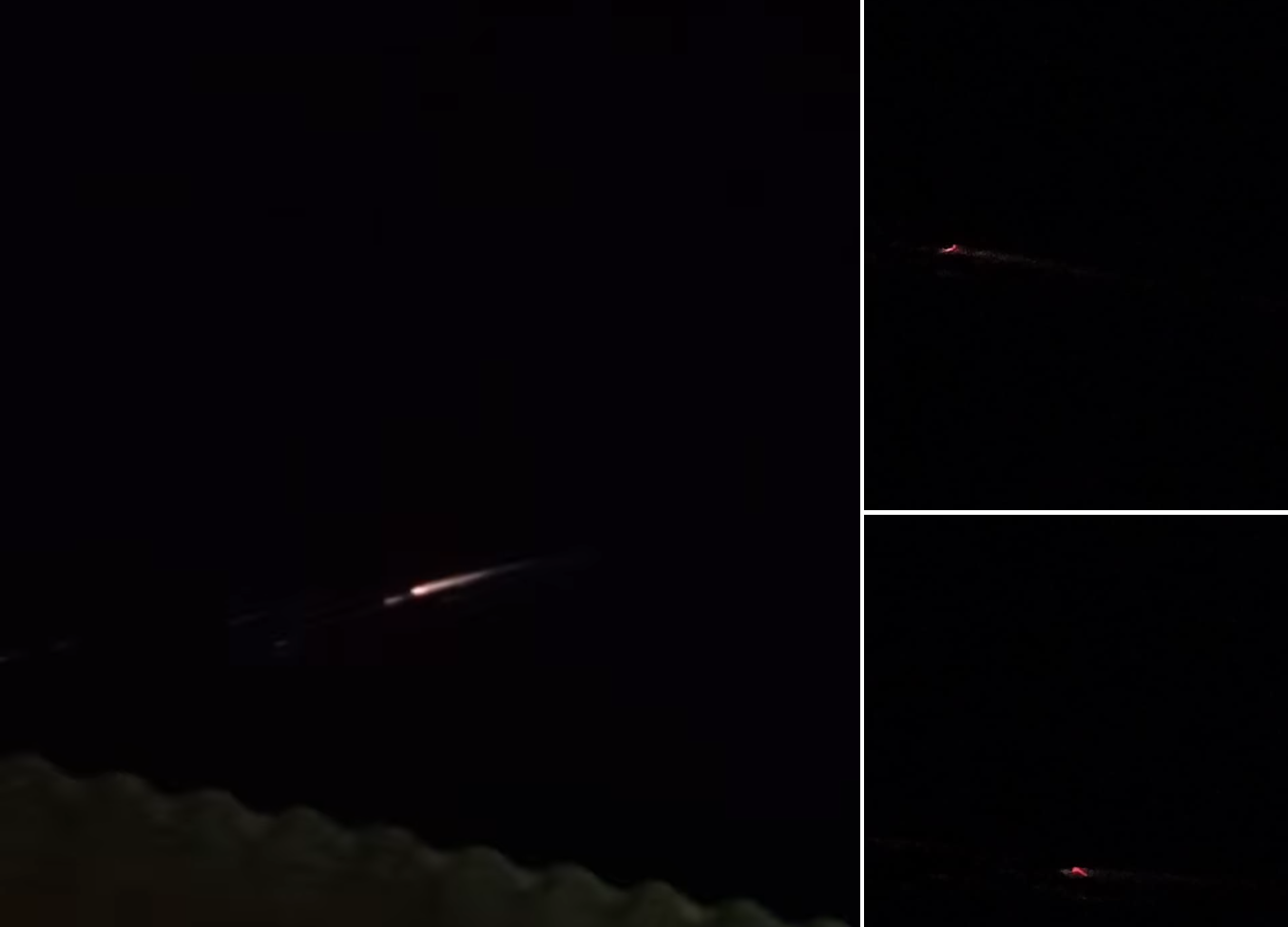 Cometă, meteorit, avion sau rachete? Imagini spectaculoase surprinse de mai mulți români