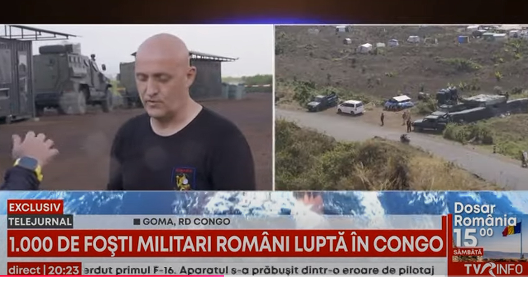 Reportaj TVR Info în Congo, cu medieșeanul Horațiu Potra care a dus foști militari români să sprijine trupele guvernamentale în lupta cu rebelii. „În caz de atac, trebuie să ne apărăm”