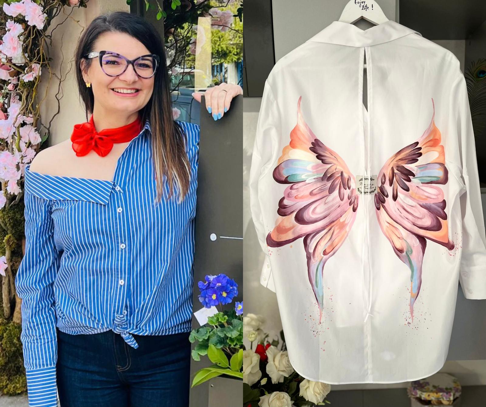 Daniela, sibiancă angajată la o bancă, dă viață hainelor și clădirilor prin pictură: „Când știi ce iubește un om, știi să-i aduci bucurie”