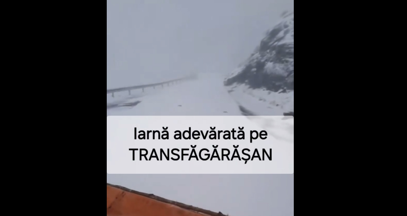 Ninge abundent pe Transfăgărășan. Doi centimetri de zăpadă la Bâlea Lac