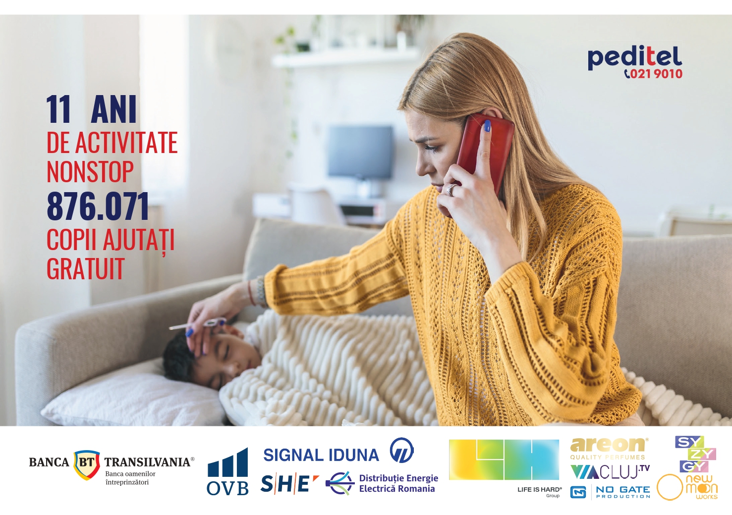 Peste 133.000 de apeluri din România şi alte 28 de ţări, la PEDITEL pentru sfaturi de asistenţă pediatrică