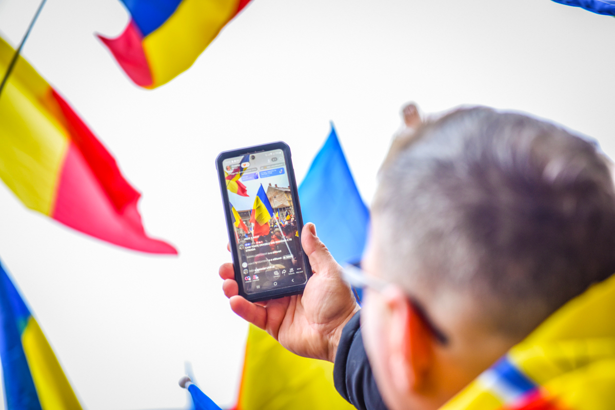 Fotoreportaj la protestul AUR din Sibiu