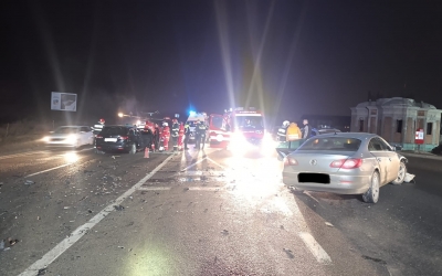 Încă un accident în Șelimbăr, la intersecția cu drumul național: 7 răniți