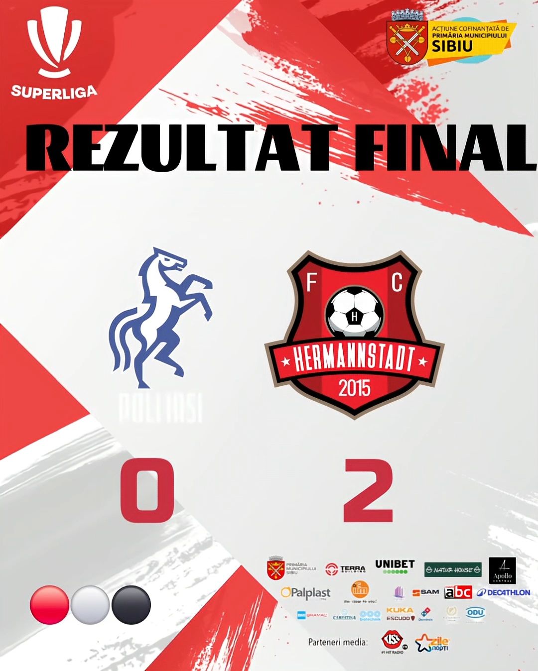 Poli Iași - FC Hermannstadt 0-2, în Superligă