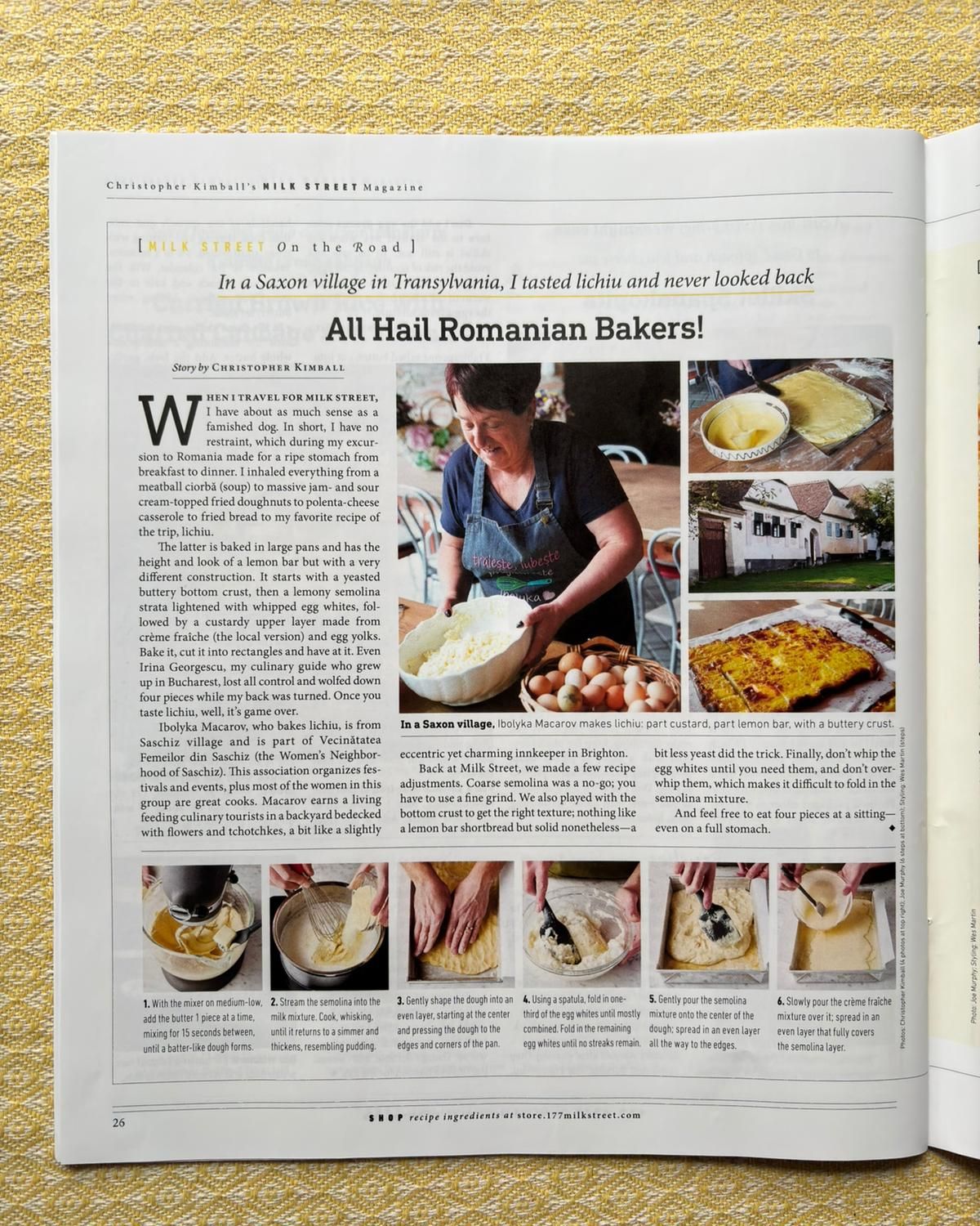 Lichiul (Grief Hanklich), desertul din zona Târnavelor, vedetă într-o revistă de gastronomie din Marea Britanie. ”Au fost efectiv vrăjiți!”