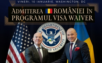 Evenimentul de oficiere a intrării României în programul Visa Waiver va avea loc vineri la Washington