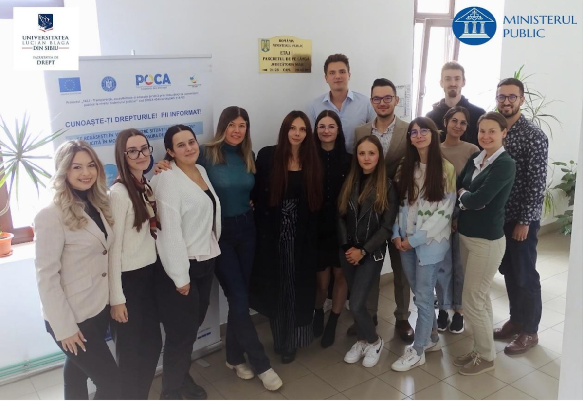 20 de studenți de la Drept au făcut un stagiu de practică la Parchetul de pe lângă Judecătoria Sibiu