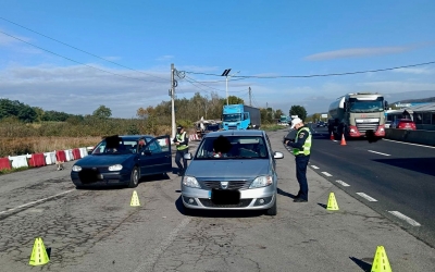 Acțiune „blitz” a polițiștilor rutieri la Veștem: 32 de șoferi amendați în doar trei ore