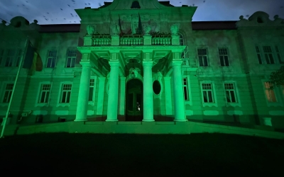 Clădiri emblematice din Sibiu, iluminate în verde, „pentru a sensibiliza opinia publică cu privire la importanța sănătății mintale și a luptei împotriva stigmatizării”