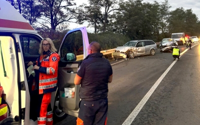 Actualizare. Accident pe DN14, în Șura Mare. Coliziune frontală între două mașini, șoferul vinovat era băut