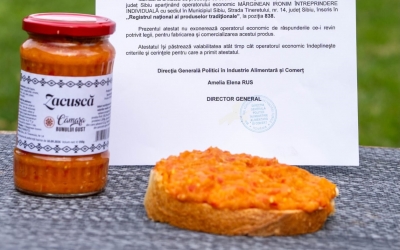 Un nou produs tradițional nou atestat în județul Sibiu: Zacusca produsă de Mărginean Ironim din municipiul Sibiu