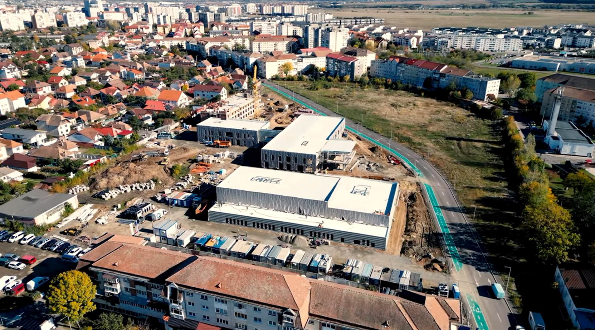 CON-A publică imagini cu stadiul șantierului de la Campusul Dual al ULBS. „Lucrările avansează vizibil”
