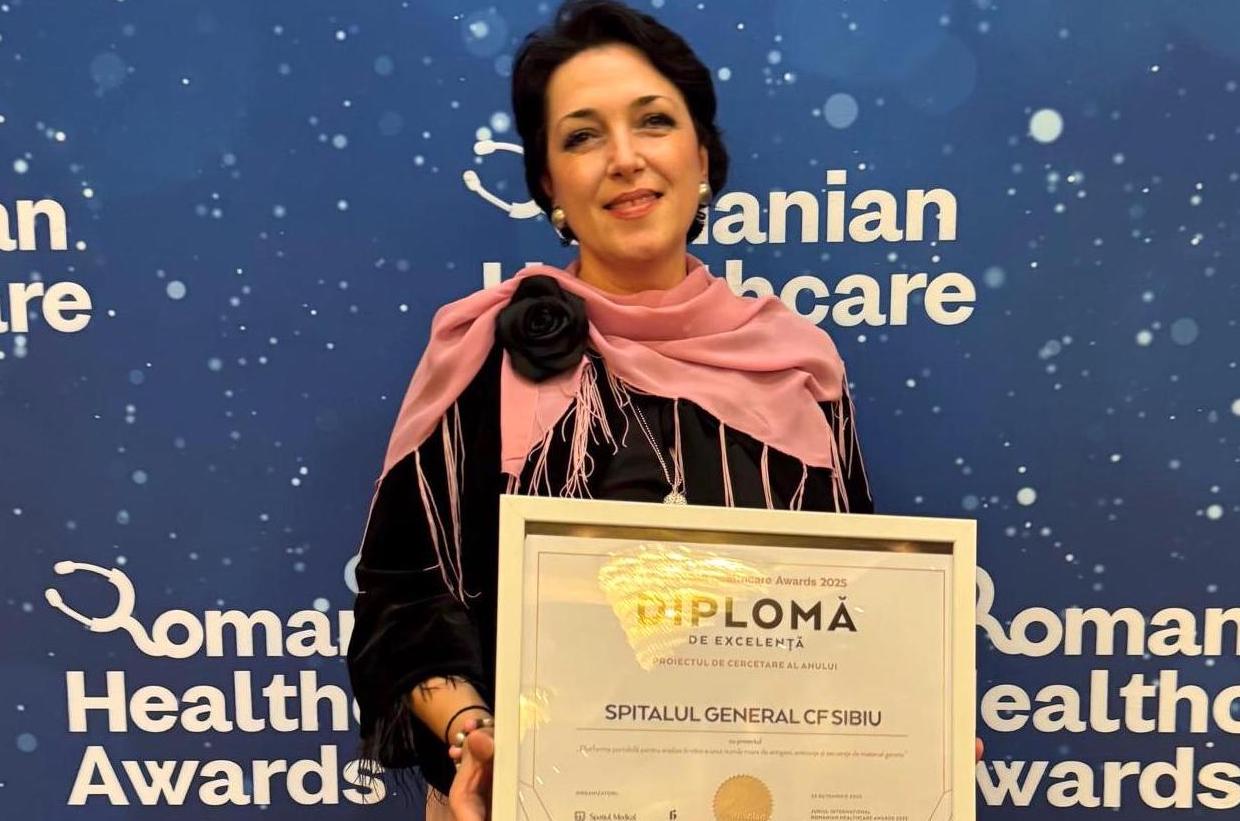 Spitalul CF Sibiu, recunoscut la Gala celor mai bune spitale și proiecte medicale din România. Manager: „Mai avem mult până departe, dar este o confirmare că suntem pe drumul cel bun”