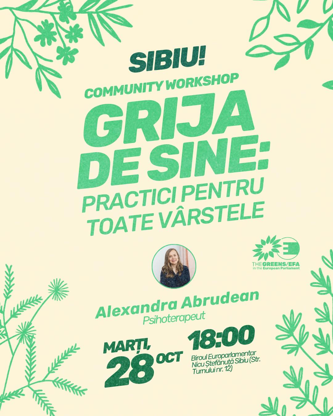 Atelier despre semnele epuizării emoționale și despre echilibru, marți, la biroul Europarlamentarului Nicu Ștefănuță