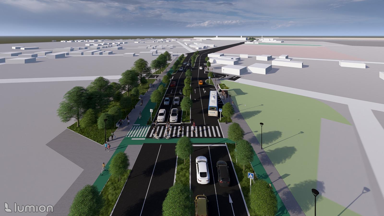 Cum va arata  Calea Șurii Mari. Primărie: încep lucrările pe tronsonul de aproape 1 km. 2 benzi pe fiecare sens, piste de biciclete, insule de separație cu spații verzi