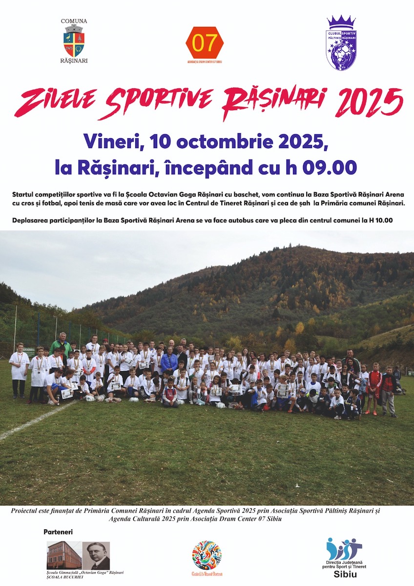 Zilele Sportive Rășinari 2025, în acest final de săptămână
