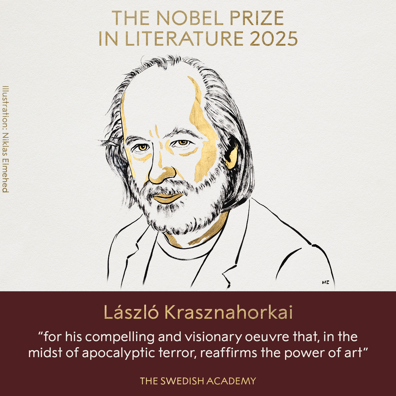 Nobel 2025: Scriitorul maghiar László Krasznahorkai a câștigat Premiul Nobel pentru Literatură