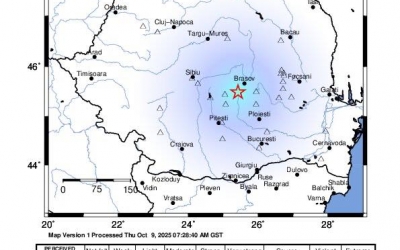 Cutremur slab în zona seismică Făgăraș - Câmpulung - Brașov