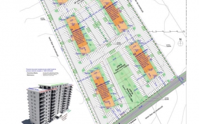 Complex rezidențial la Șelimbăr: 6 blocuri de 10 etaje. 552 de apartamente și spații comerciale. Se cere acordul de Mediu