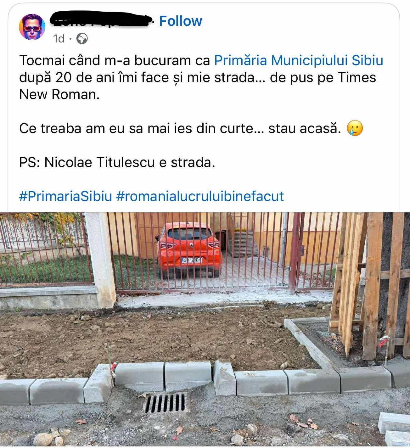 Lucrări pe str. N. Titulescu. Primăria a anunțat cetățenii să scoată mașinile din curte, pe urmă s-a trezit cu ironii pe rețele de socializare