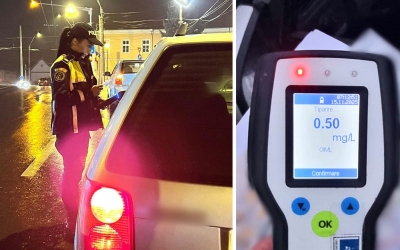 Acțiuni rutiere de amploare în județul Sibiu: peste 400 de vehicule verificate și 35 de permise reținute