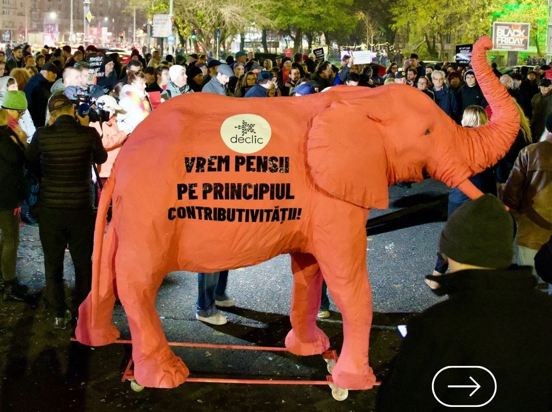 Protest în fața sediului Guvernului împotriva pensiilor speciale